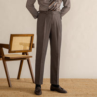Firenzi Moretti Herringbone Tailored Trousers