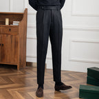 Firenzi Lucente Herringbone Wool Trousers
