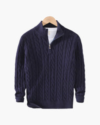 Firenzi Montclair Cable Quarter-Zip Sweater