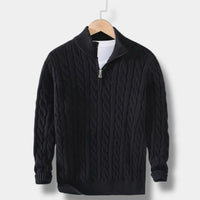 Firenzi Windsor Jacquard Mock Neck Sweater