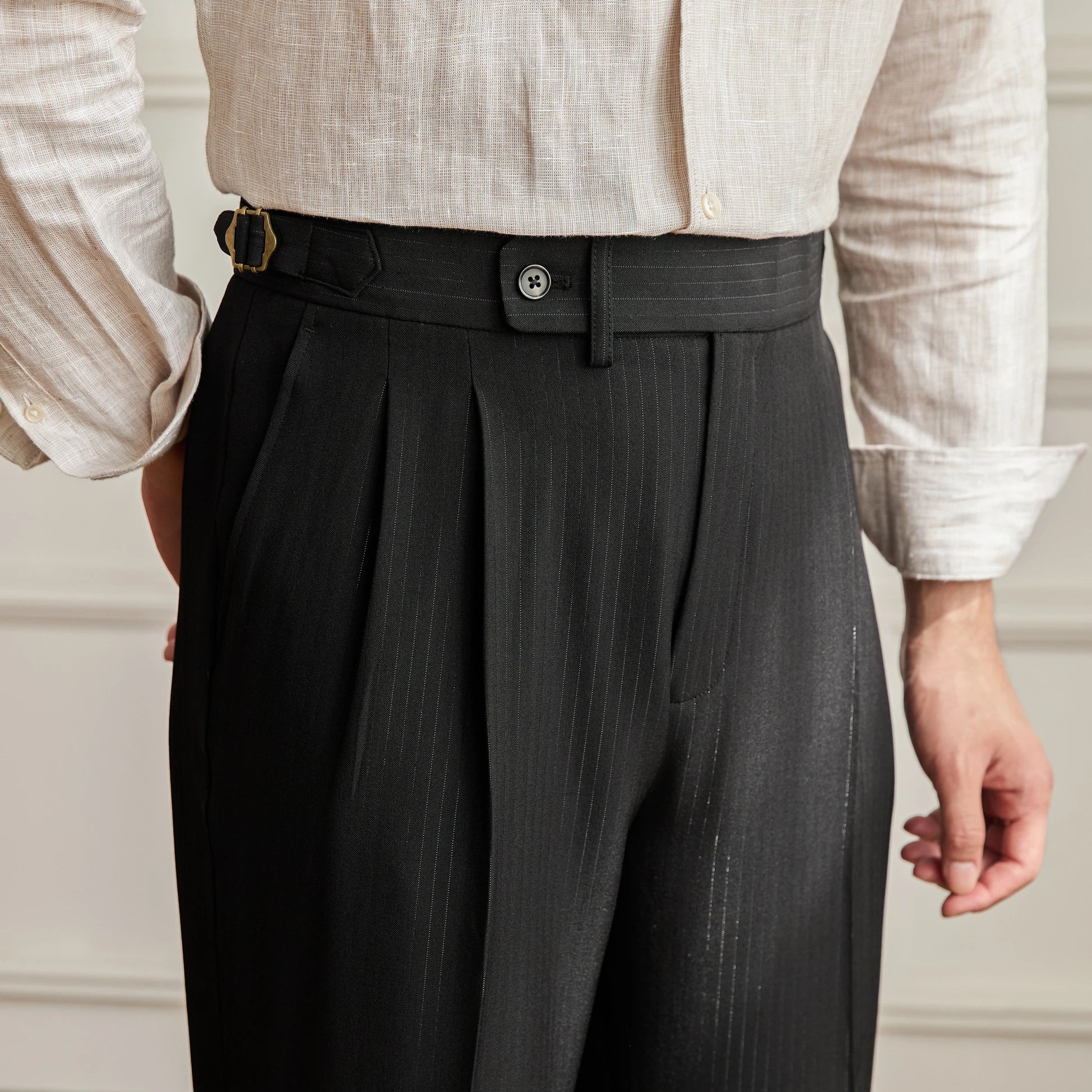Firenzi Mariani Pinstripe Heritage Trousers