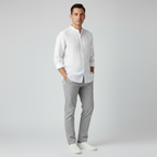Firenzi Sorrento Band Collar Linen Shirt