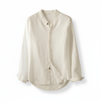 Firenzi Sorrento Band Collar Linen Shirt