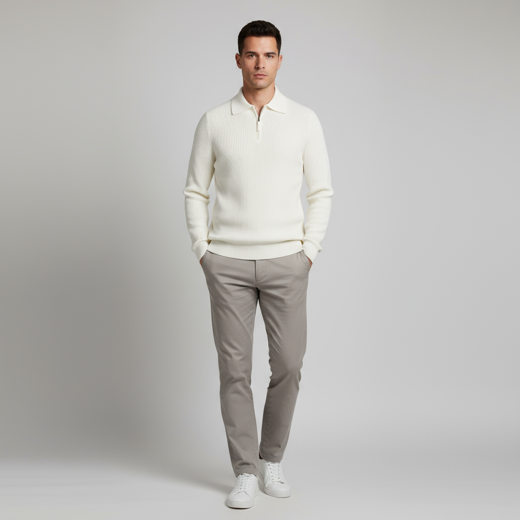 Firenzi Torino Brushed Half-Zip Sweater