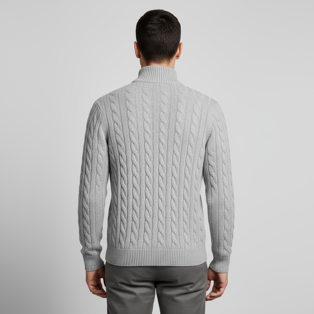 Firenzi Montclair Cable Quarter-Zip Sweater
