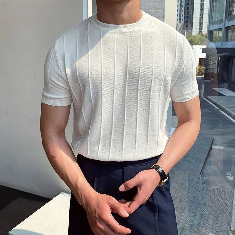 Firenzi Varese Striped Ice-Silk T-Shirt